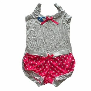 Gray & pink Pijama set- tank top + shorts …